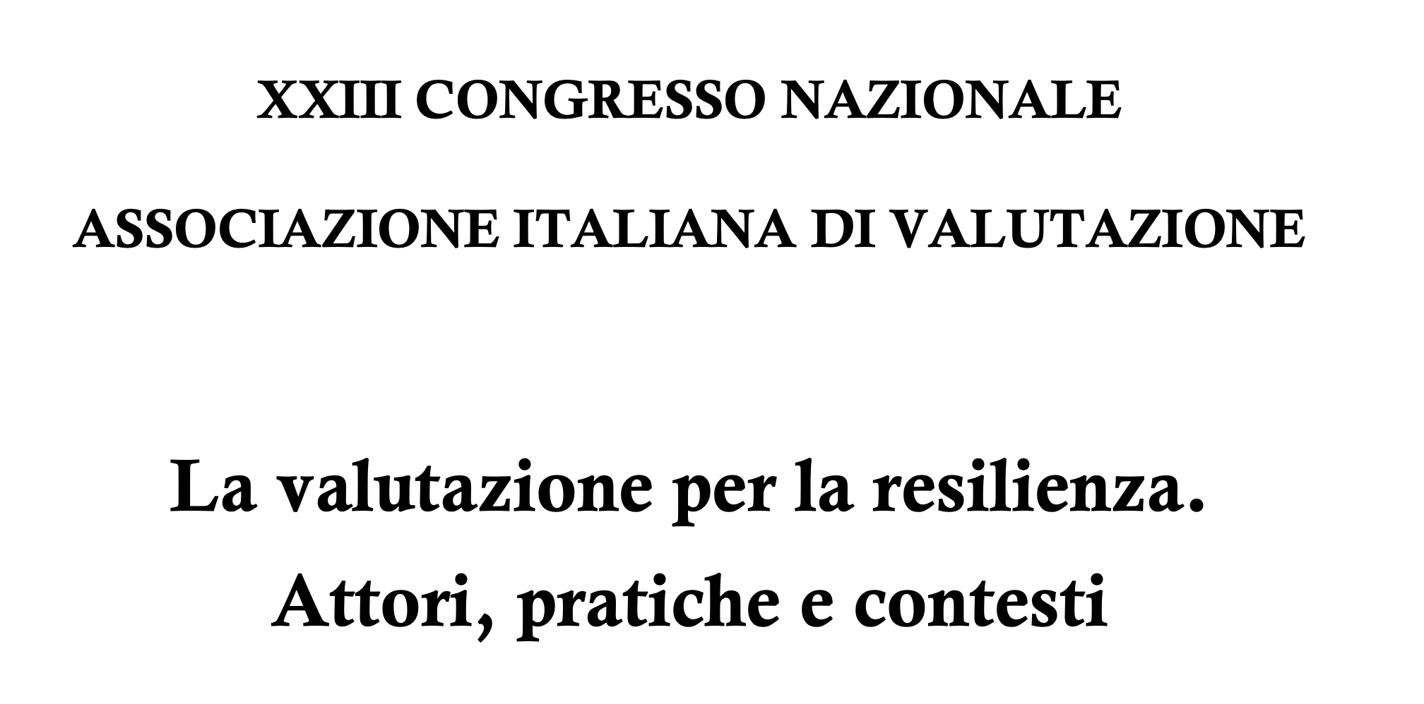 La valutazione per la resilienza. Attori, pratiche e contesti